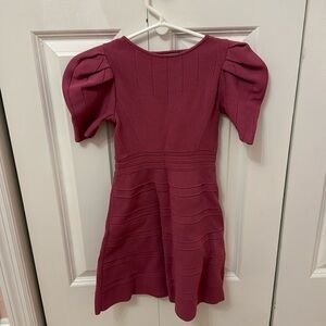 GB Girls Gianni Bini Pink Jersey Knit Puff Sleeve Dress Dillards